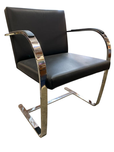 Knoll Brno Black Leather Chair