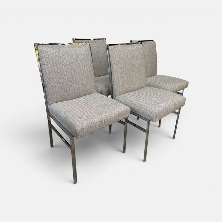 Mid Century Modern Chrome Dining Chairs (Set of 4)