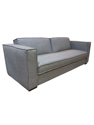 Modern Grey Futon Sofa Bed Drop Down Back