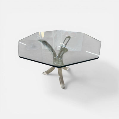 Mid Century 1970's Lucite Dining Set Table & 3 Chairs