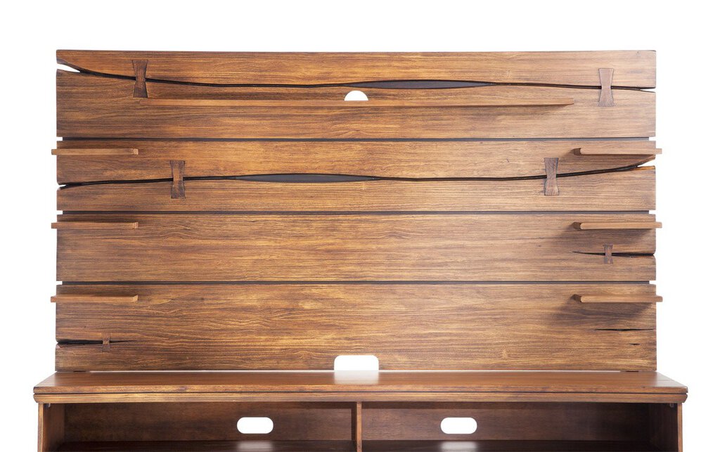 Carpentry 80″ TV Console W/ Back Panel – 100% Solid Wood