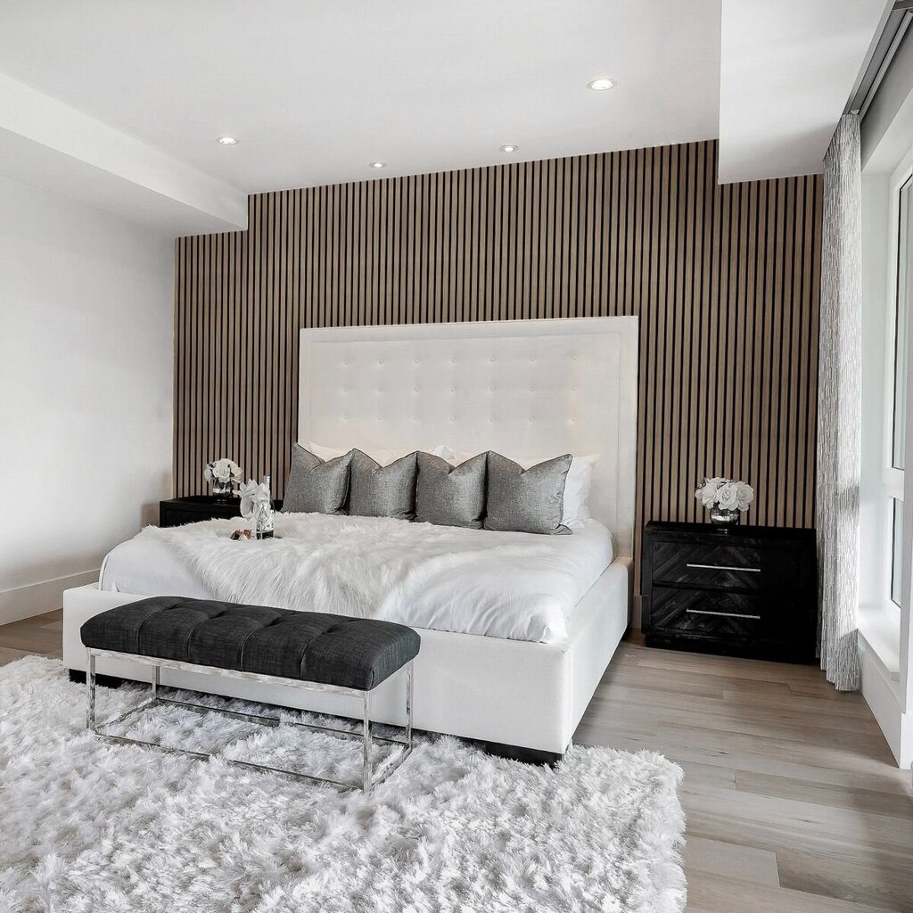 Wood Veneer Acoustic Wall Panels in "Fawn" Shade