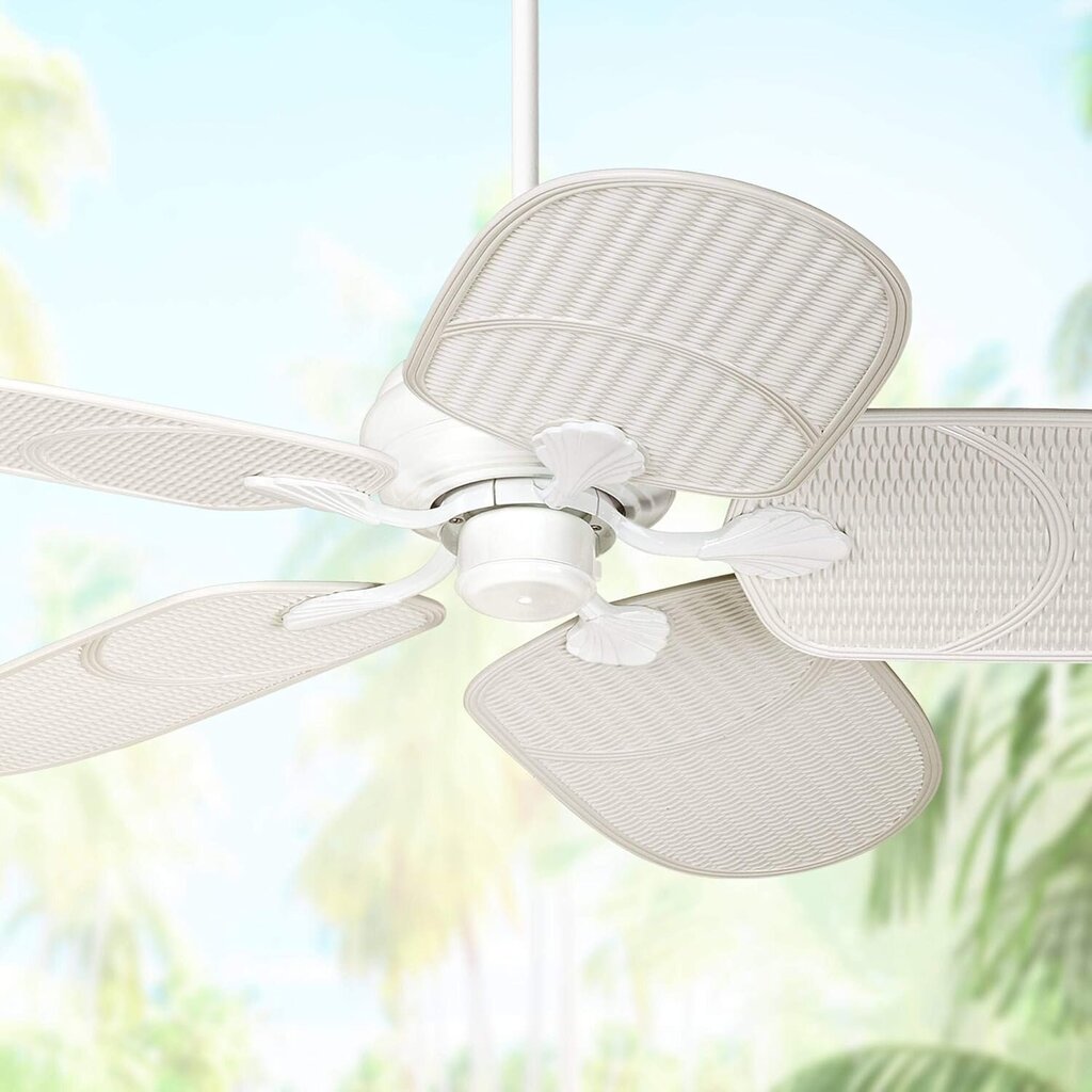 Casa Vieja 52" Tropical White Outdoor Ceiling Fan