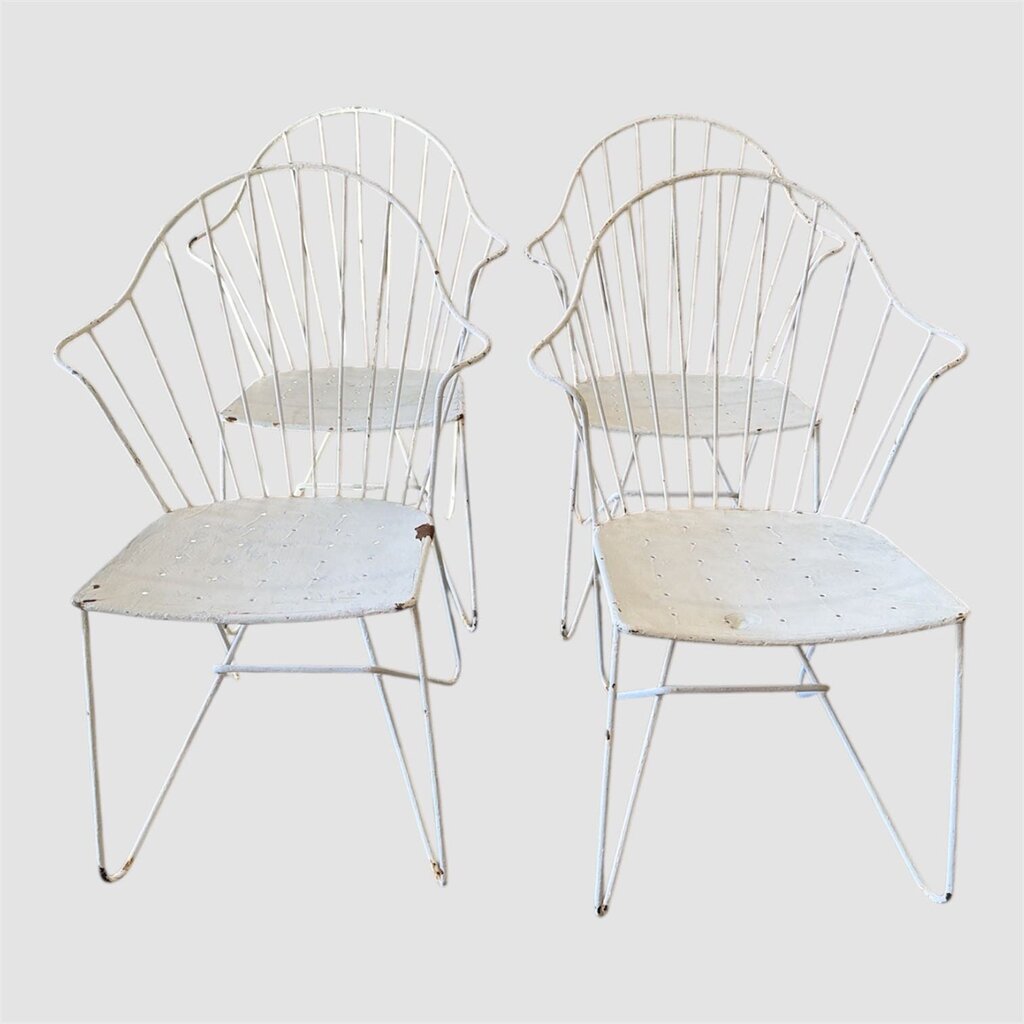 Mid Century set of 4 "Auersperg" Sonett Wire Chairs by Karl Fostel, Austria, 1950 (Set of 4)