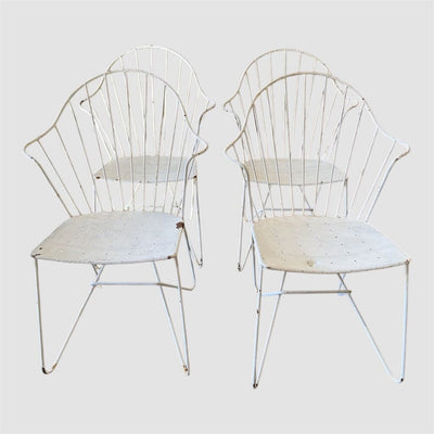Mid Century set of 4 "Auersperg" Sonett Wire Chairs by Karl Fostel, Austria, 1950 (Set of 4)