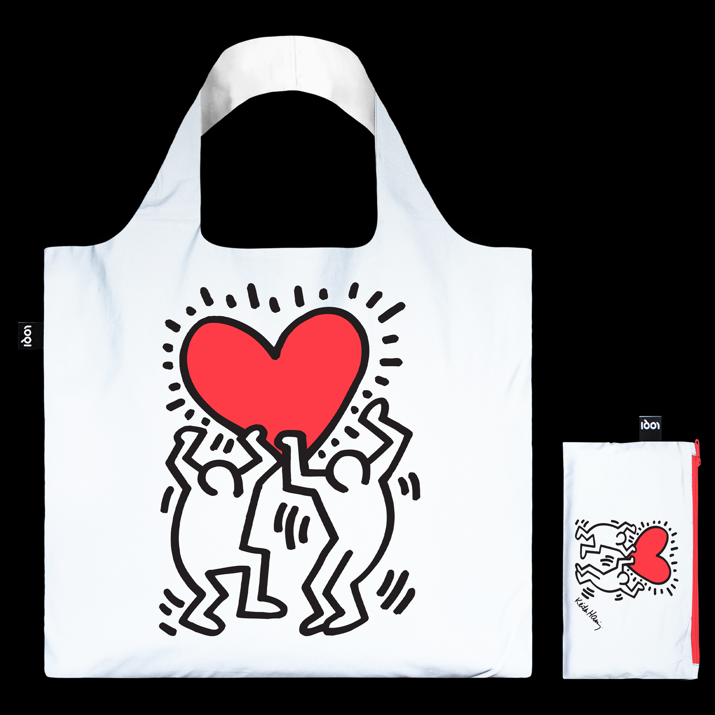 KEITH HARING Dancing Heart Reflective Bag