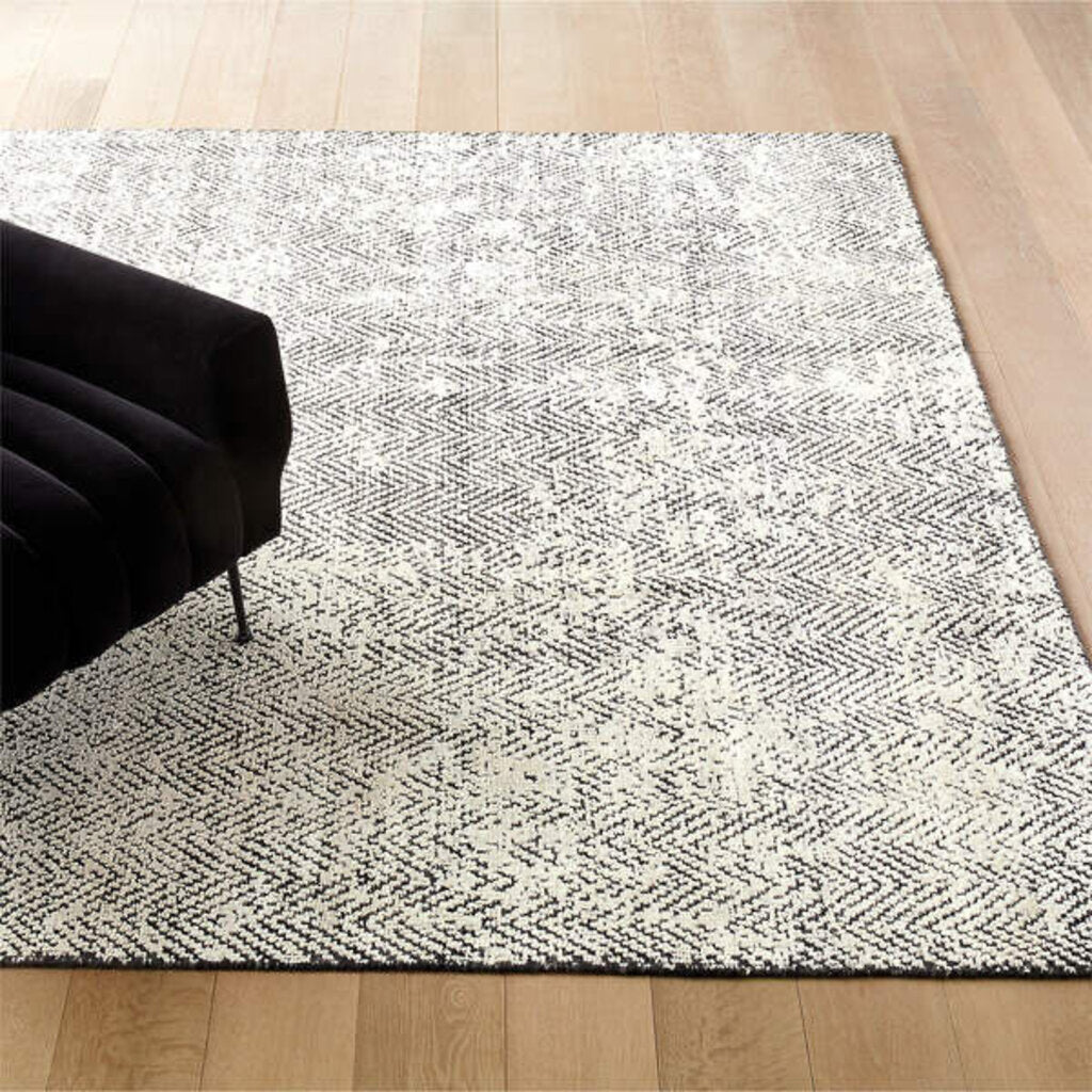 CB2 Snakeskin Pattern 10x14  Wool-Cotton Blend Area Rug
