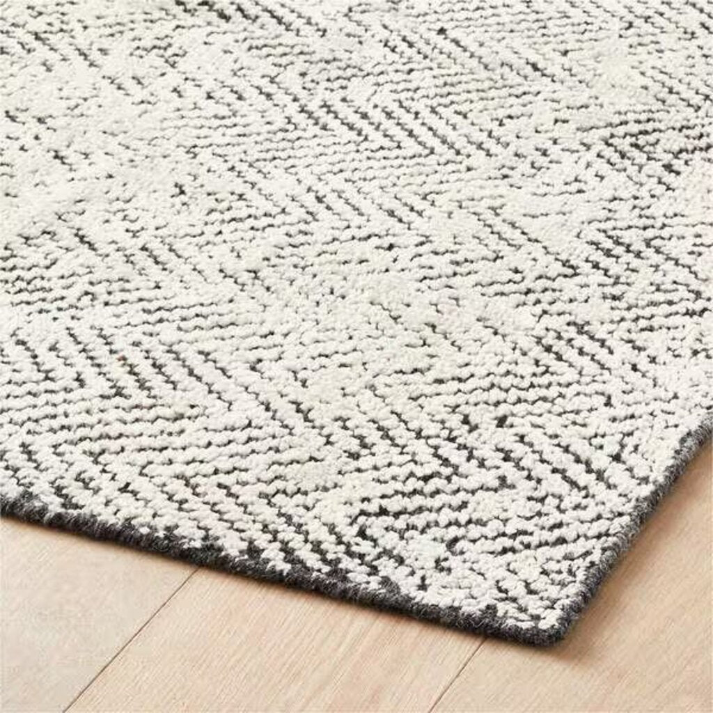 CB2 Snakeskin Pattern 10x14  Wool-Cotton Blend Area Rug