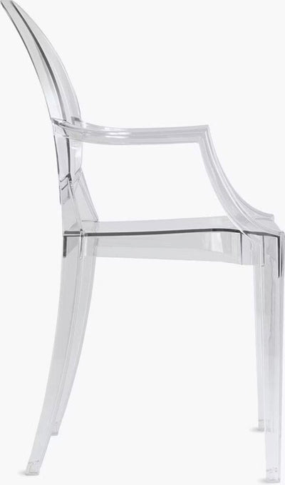Ghost Chair in Clear w/ Pink Pillow
