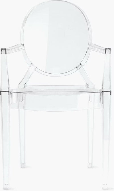 Ghost Chair in Clear w/ Pink Pillow