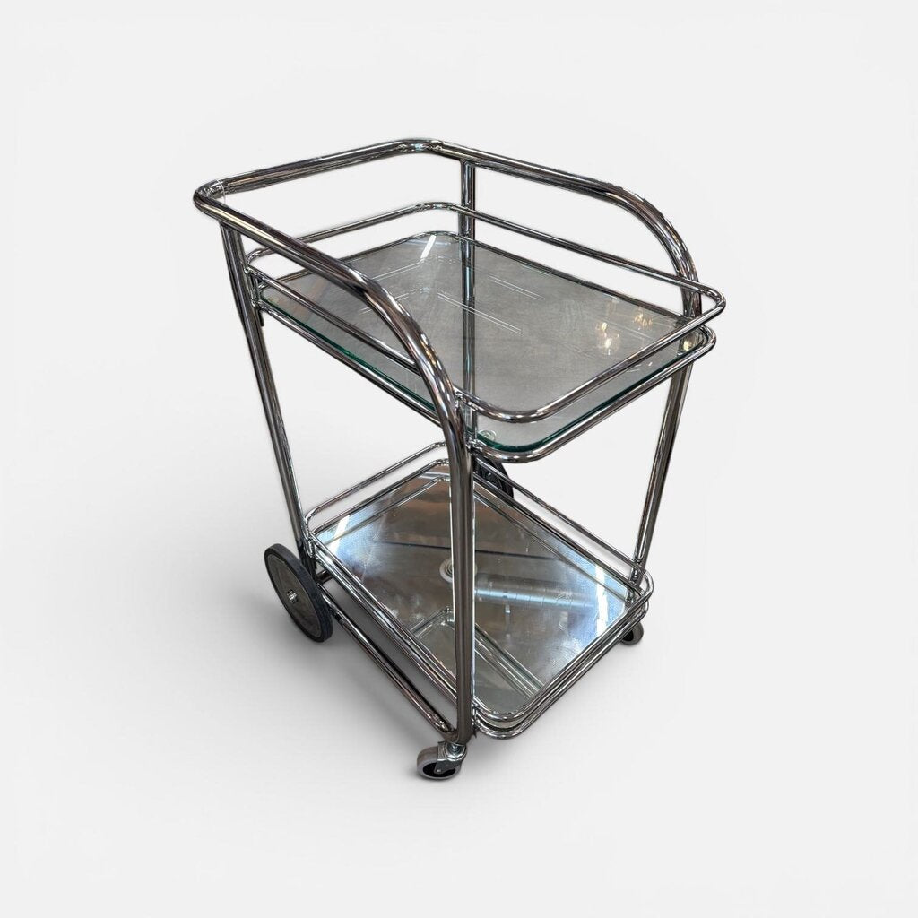 1930's Art Deco Streamline Modernist Bar Cart