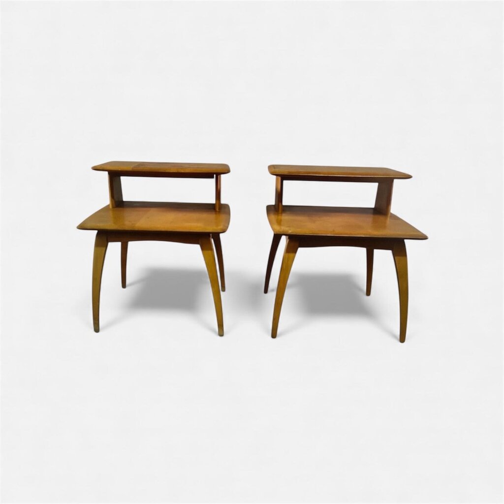 Mid Century Pair of Nightstands or Side Tables by Heywood Wakefield (Set of 2)