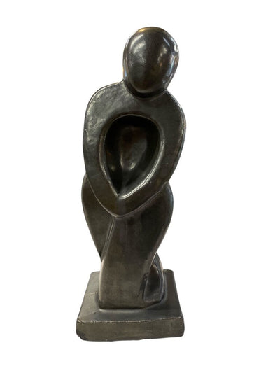 Vintage Black Sculpture  Studio Pottery GOL Pottery