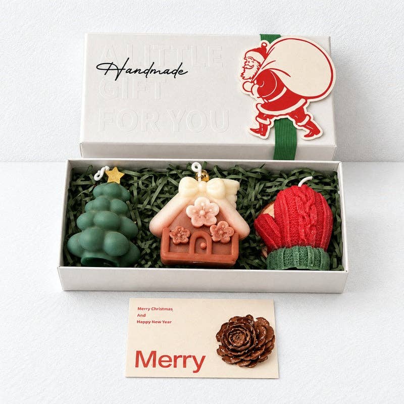 CouldNook Christmas Candle Gift Set - Sculpted Trio Box: Style2 / F