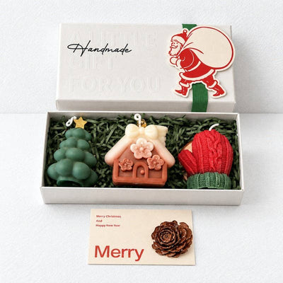 CouldNook Christmas Candle Gift Set - Sculpted Trio Box: Style3 / F
