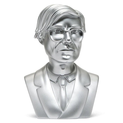 ANDY WARHOL LIMITED EDITION 12" BUST SILVER VINYL ART SCULPTURE
