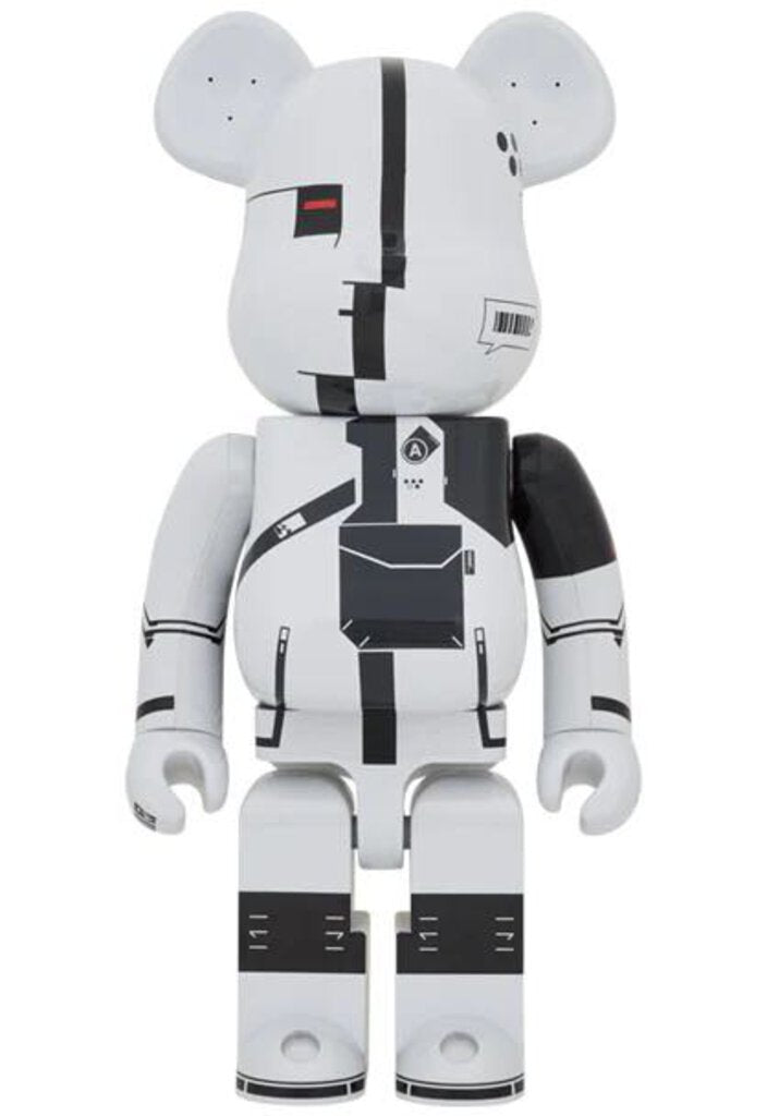 BEARBRICK 1000%  ACRONYM WHITE CHROME