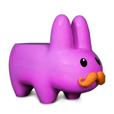 KIDROBOT ART GIANT PINK STACHE HAPPY LABBIT STOOL BY FRANK KOZIK