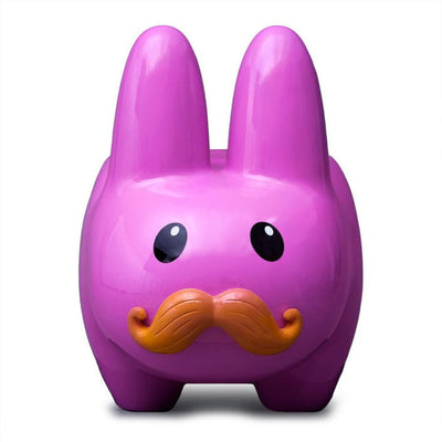 KIDROBOT ART GIANT PINK STACHE HAPPY LABBIT STOOL BY FRANK KOZIK