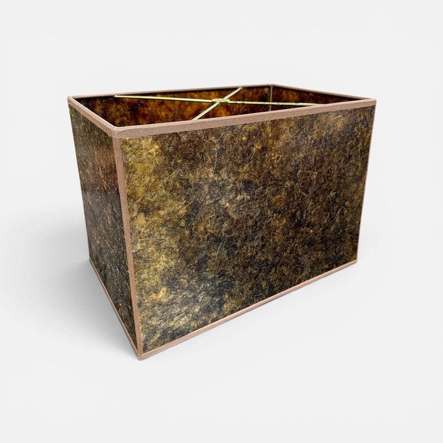 Vintage Amber Mica Rectangle Lamp Shade