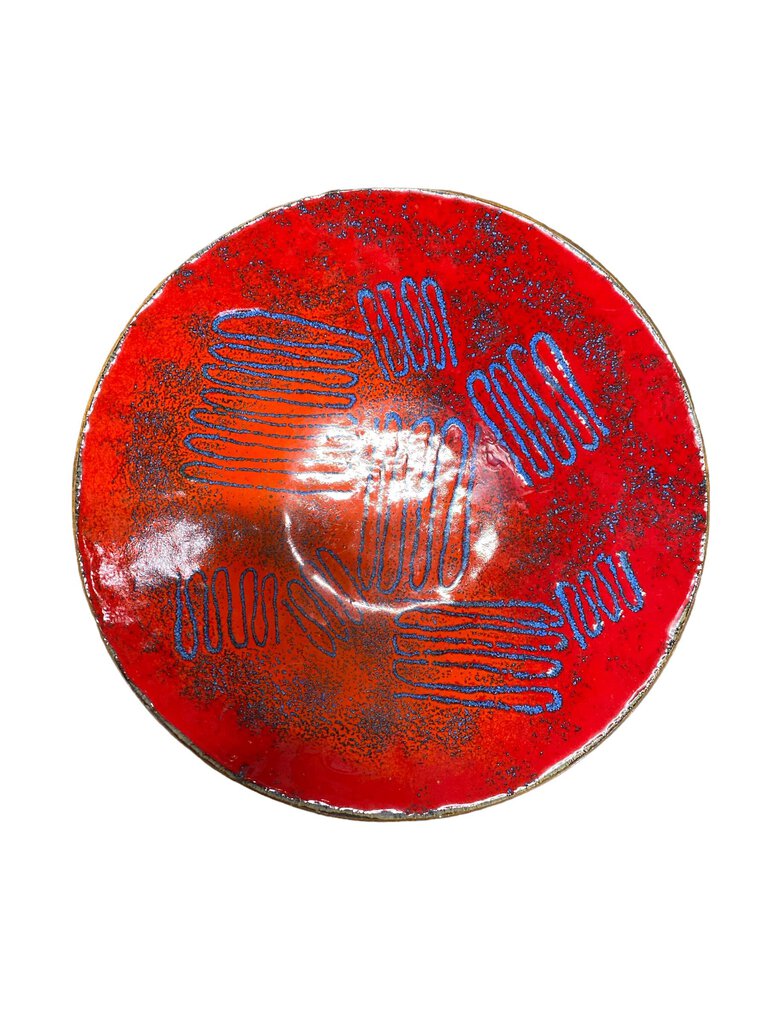 AnneMarie Davidson Red Enamel Tray