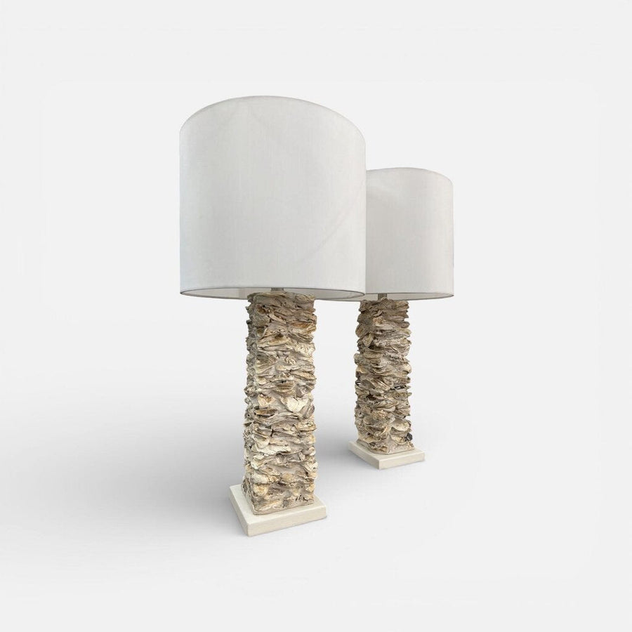 Pair of Stacked Shell Lamps (Set of 2)
