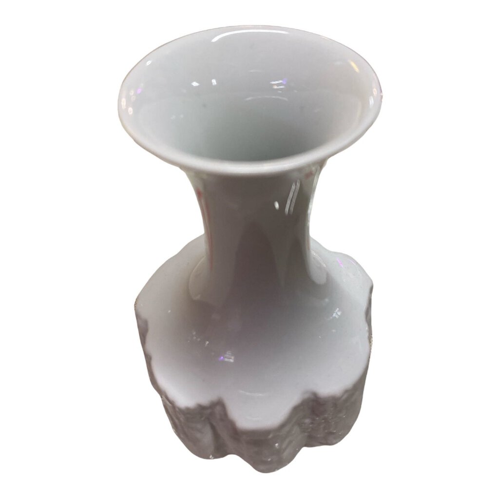 West German Vintage White BIsque Fine Bone Porcelain Vase by Bareuther, c. 1970s