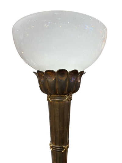 PAIR Vintage Brass CHAPMAN Art Deco Torchiere Lamps (Set of 2)