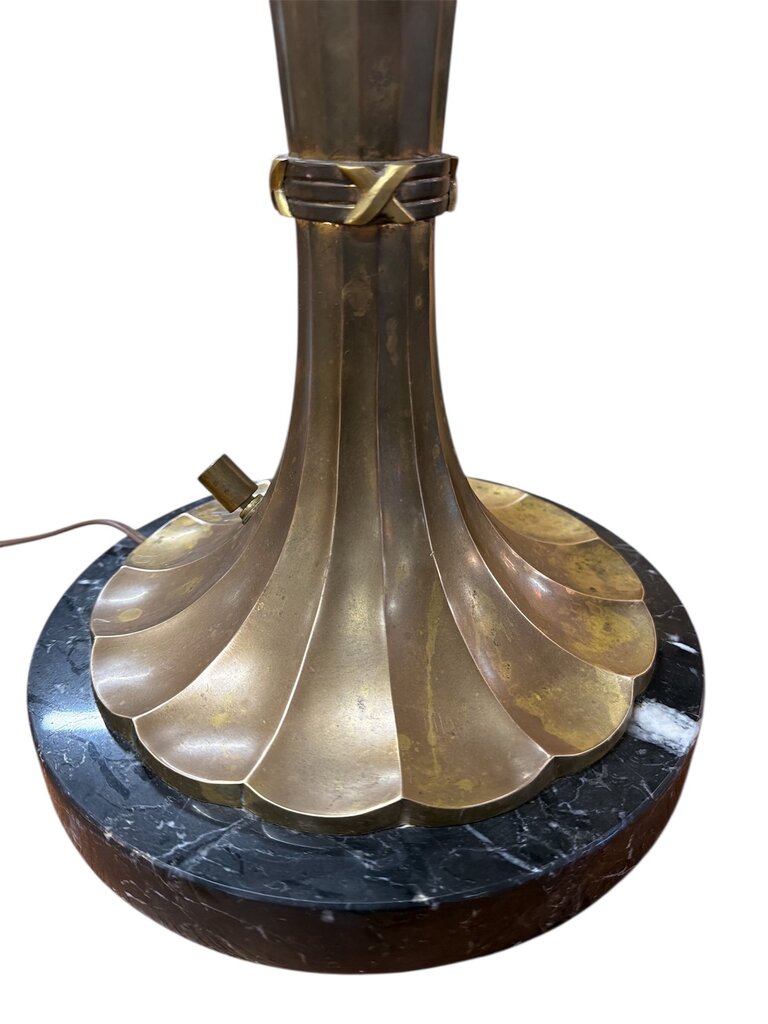 PAIR Vintage Brass CHAPMAN Art Deco Torchiere Lamps (Set of 2)