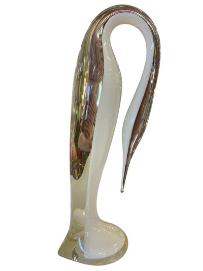 Mid 20th Century Menata Anatra Murano Art Glass Stylized Bird - Artist  Signed as Gift