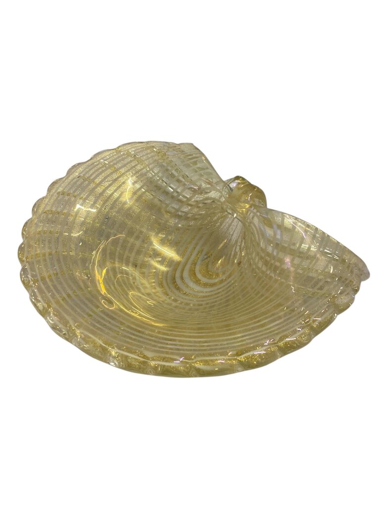 Mid Century Barovier Murano Gold Fleck Monumental Display Bowl