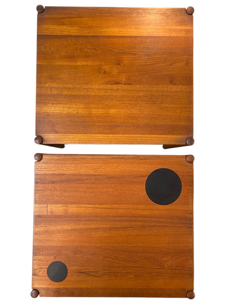 PAIR of Mid Century Danish Modern Teak Reversible Table Tops - SUPER  RARE (Set of 2)