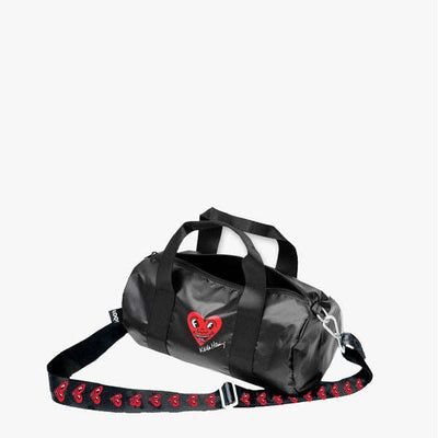 KEITH HARING Black Heart Face Metallic Medium Weekender