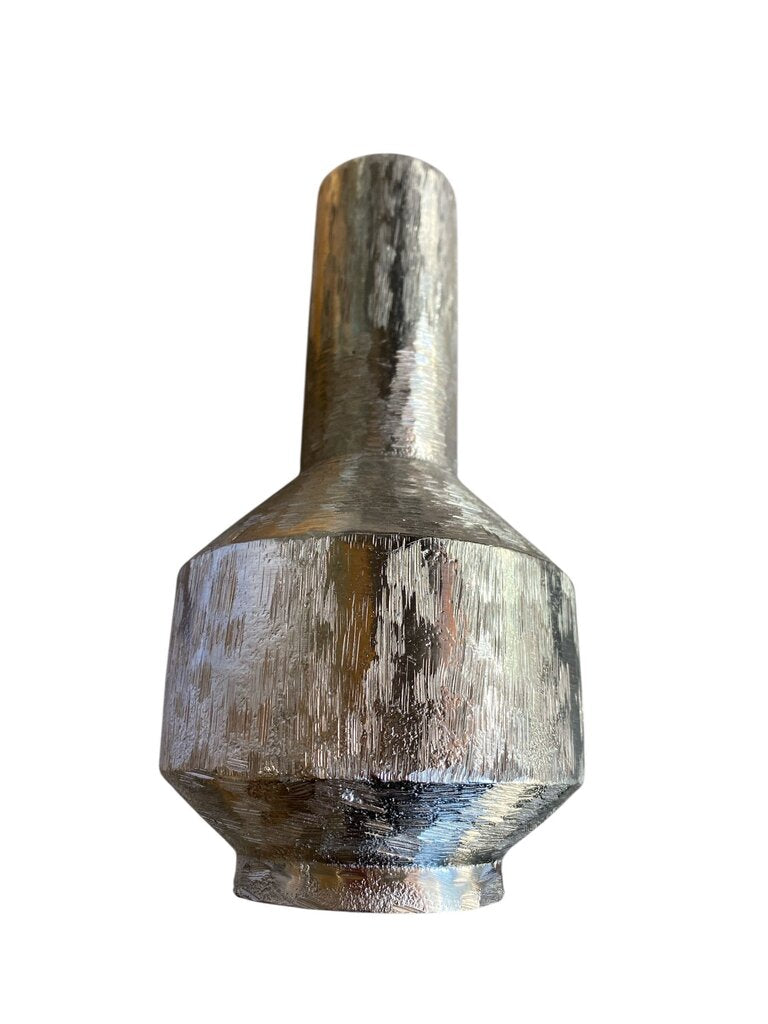 Vintage Aluminum Etched Vase