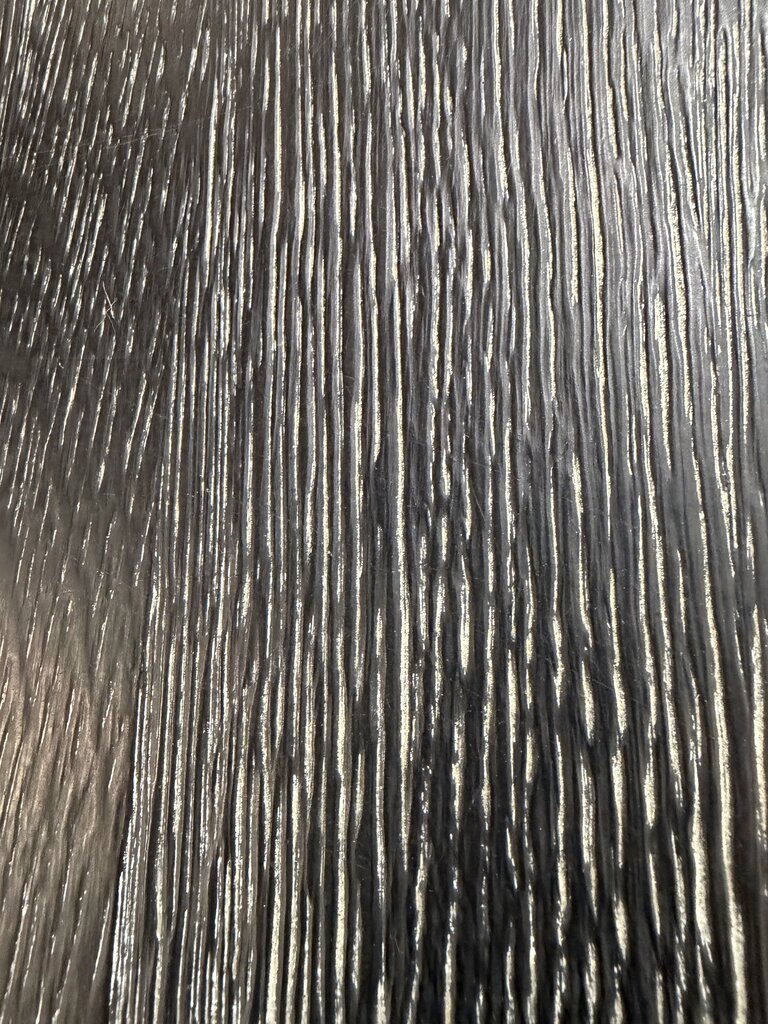 European Custom-built black Oak Table, brushed, flat sealed, legs with metal core for stability