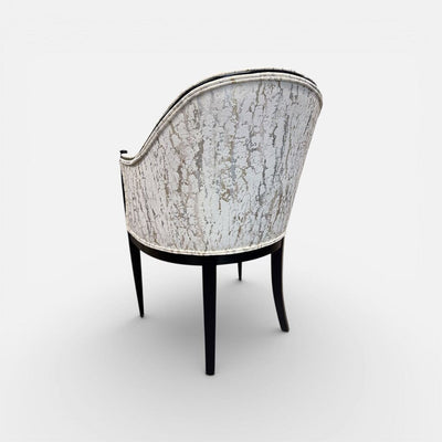 Splendid Deco High Style French Side Chair in Textured Fabric - Stunning