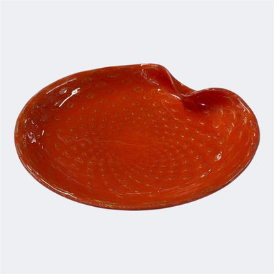 Orange and Gold Fleck Murano Bowl