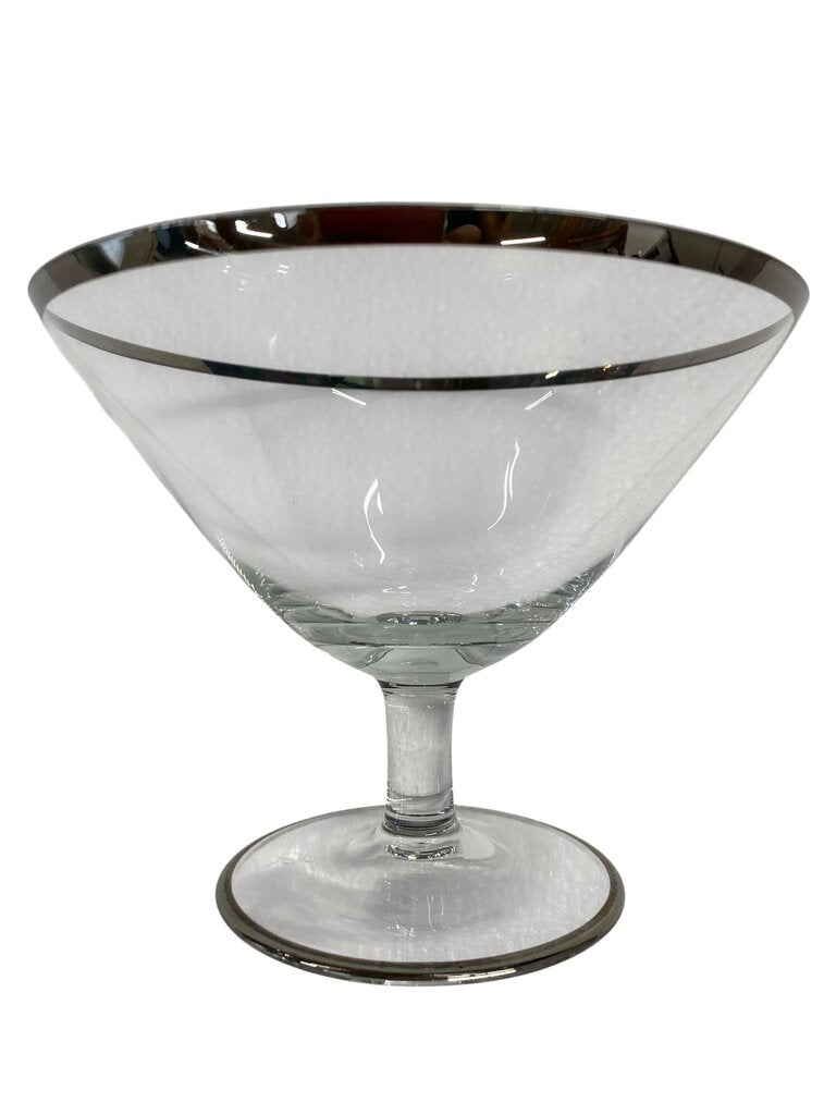1960's Rosenthal Platinum Rimmed Crystal Champagne Coupes (Set of 12)