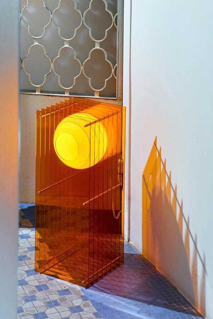 LớP Big Rectangle in Orange Acrylic