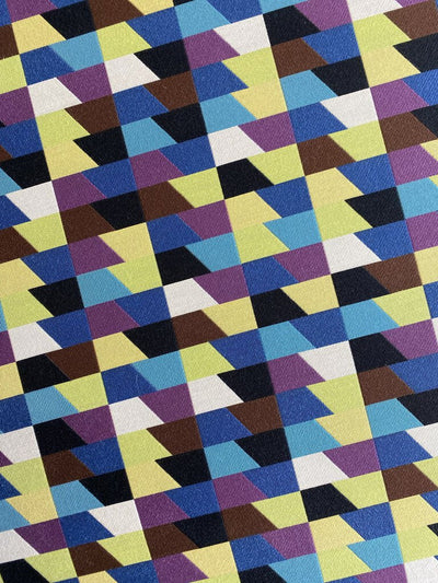 Multicolor Patterned Pouf Ottoman
