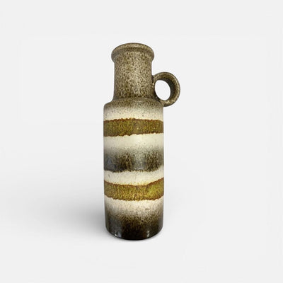 Vintage Scheurich Keramik Striped Lava Vase
