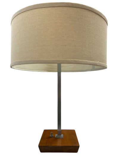 Nessen by Gerald Thurston Walnut and Stainless Desk Lamp