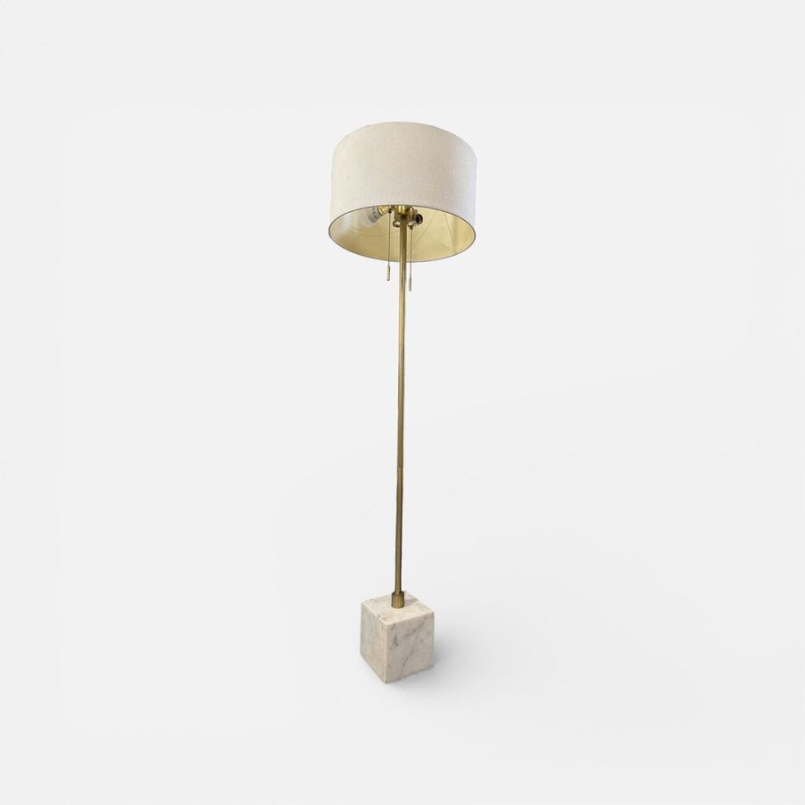 Modern Brass & Marble Floor Lamp