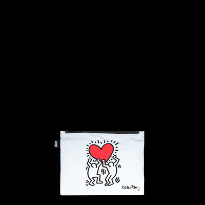 KEITH HARING Dog, Heart, Love Reflective Zip Pockets