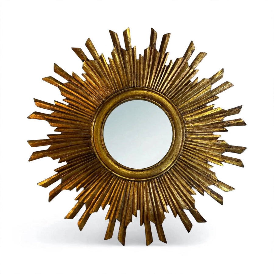 Hollywood Regency Gilt Starburst Mirror