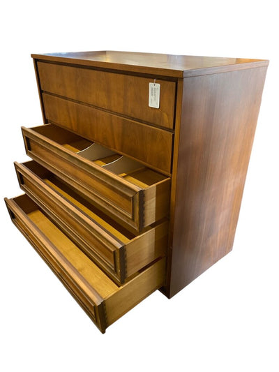 Mid Century Modern Walnut Highboy by Union Furniture