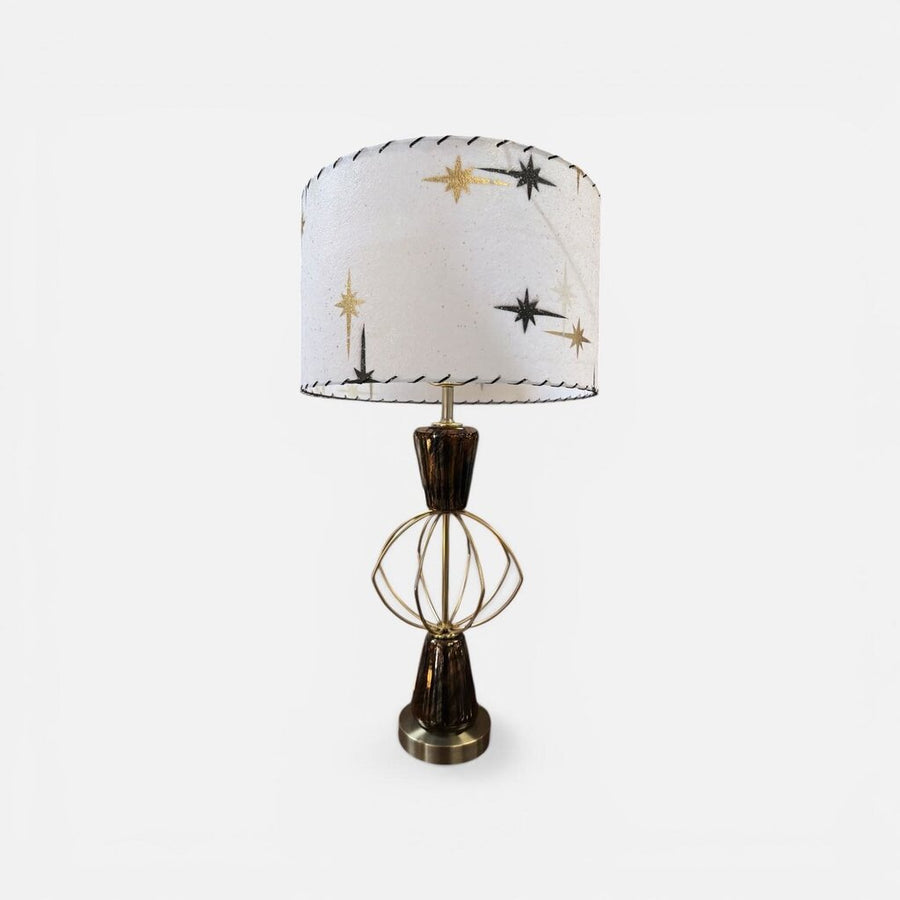 Black/Gold Cage Lamp