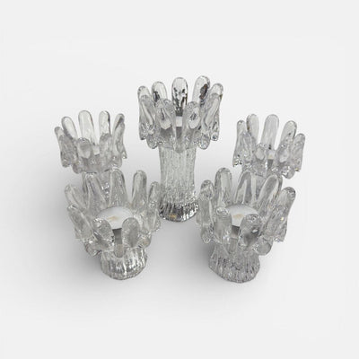 Kosta Boda Sunflower Candle Holders/Votives - Set of 5