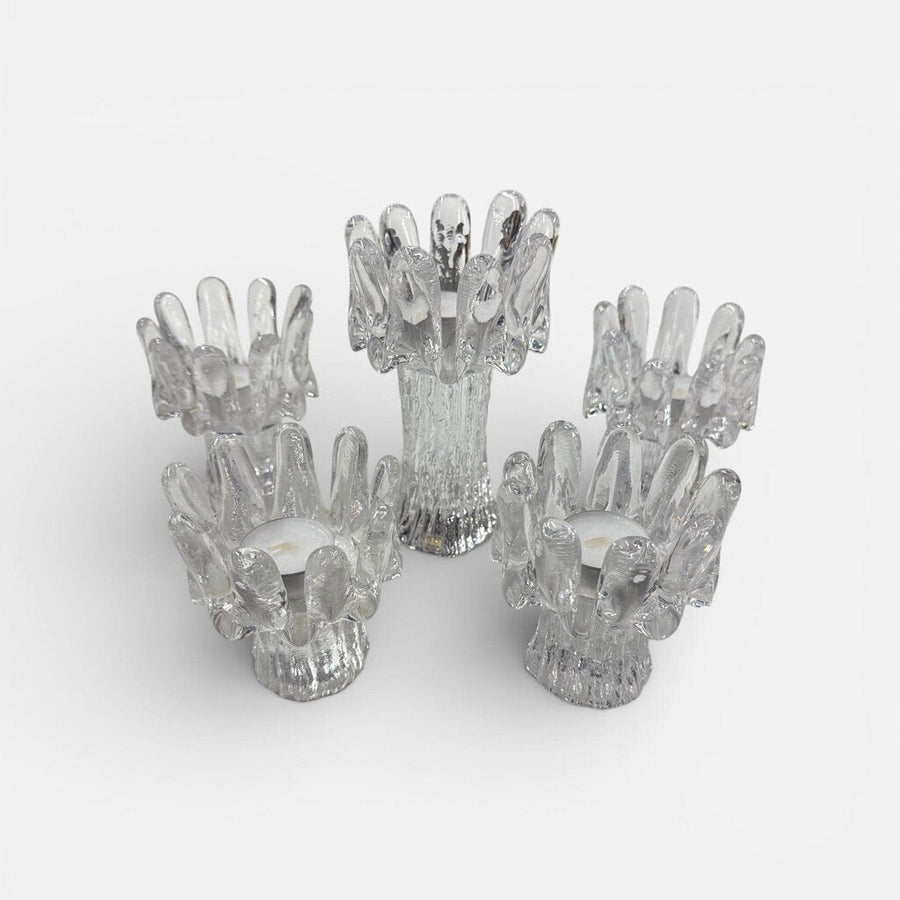 Kosta Boda Sunflower Candle Holders/Votives - Set of 5