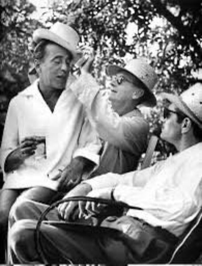 Vintage 1940's Framed Photo of Old Hollywood Humphrey Bogart. Clifton Webb and Laurence Olivier by Jean Howard